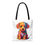 Thumbnail: Puppy Beach-Ready Tote Bag in 3 Sizes and 5 Handle Colors 