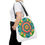 Thumbnail: Green Mandala Beach-Ready Tote Bag in 3 Sizes and 5 Handle Colors 