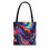 Thumbnail: Galactic Swirls Beach-Ready Tote Bag in 3 Sizes and 5 Handle Colors 
