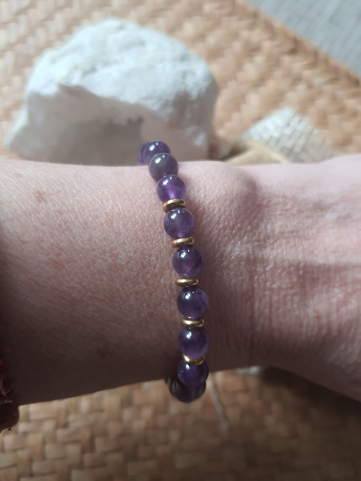 Bracelet améthyste réglable => lien boutique