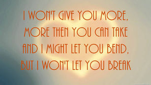 We May Bend, But We Won't Break