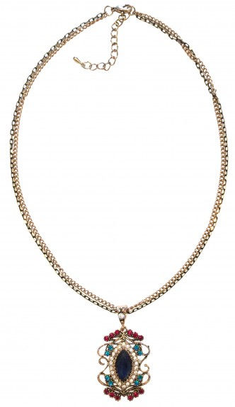 Grace Necklace Navy/Red