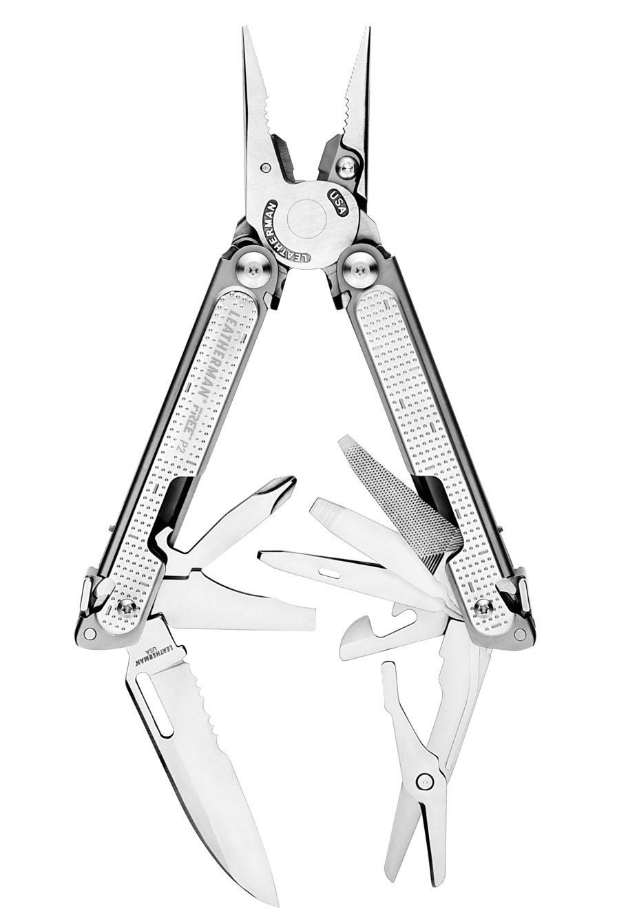 Stainless steel leathermen unfolded