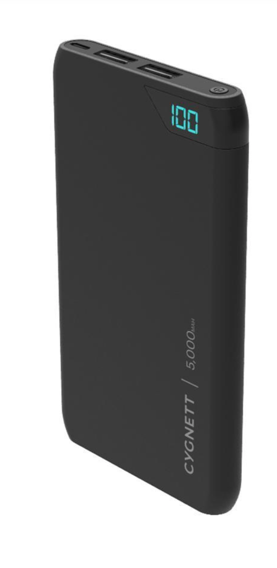 Black portable battery