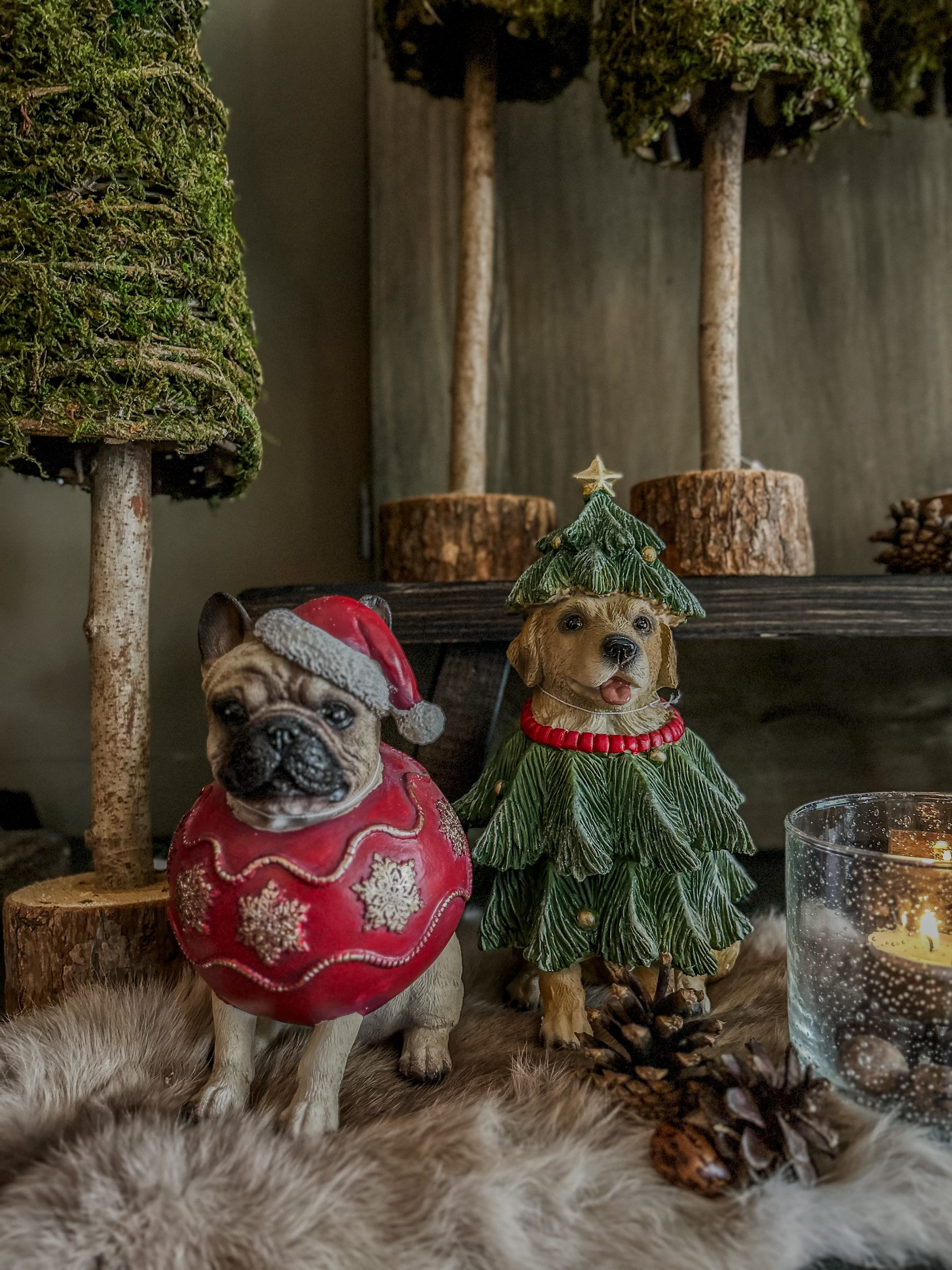 Hondenbeeld in Kerstsfeer