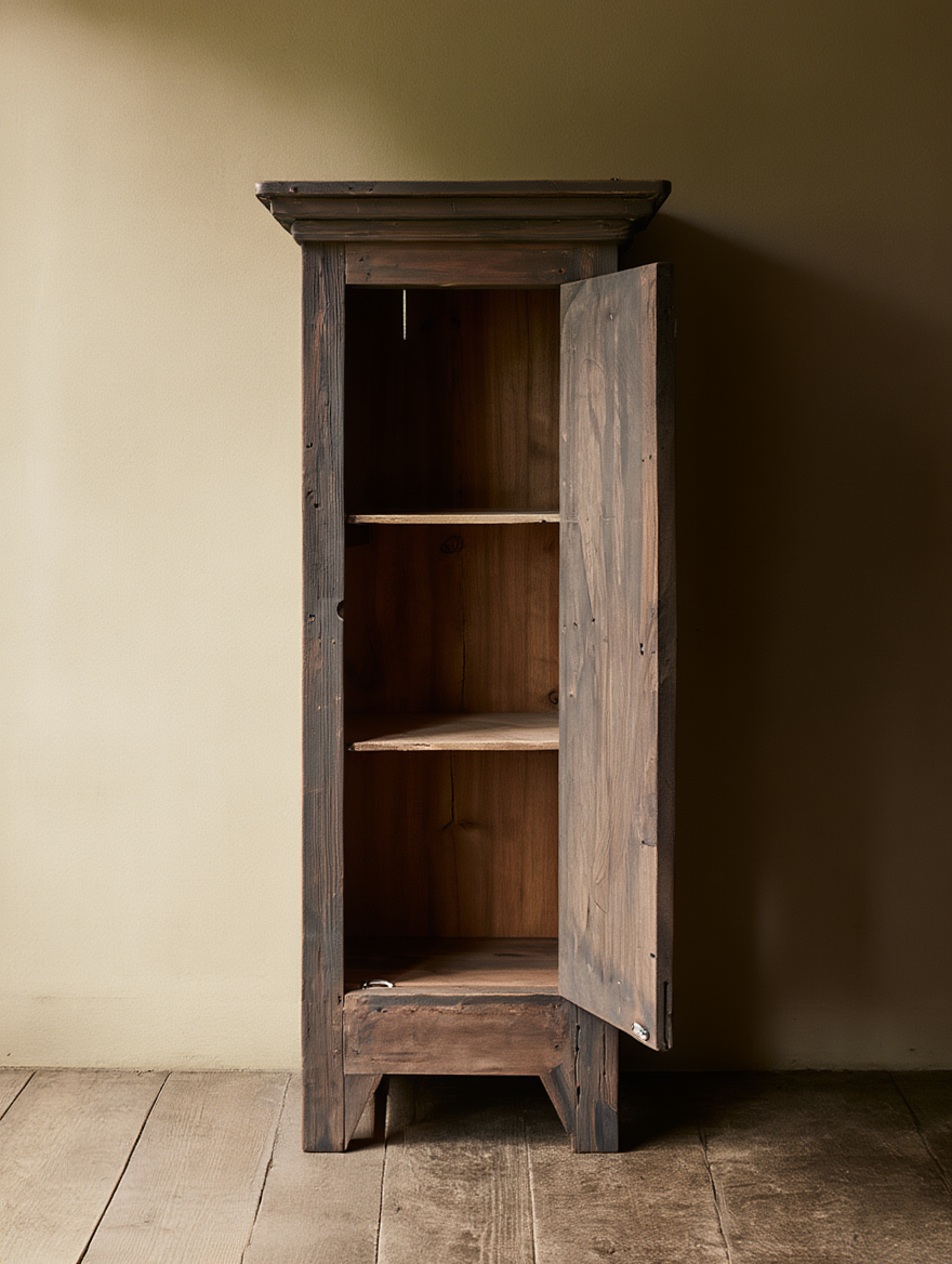Miniaturbild: Landelijk smal houten kastje