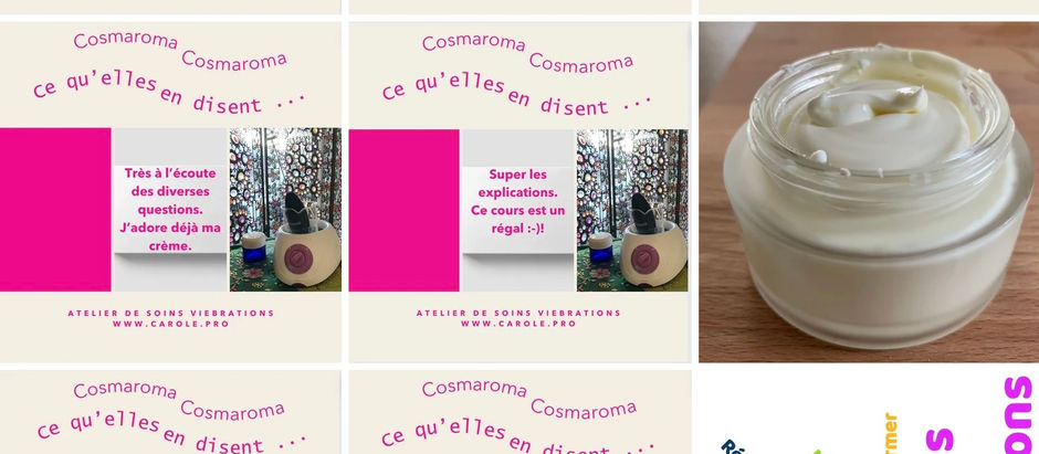 Cosmaroma, ce qu'elles en disent... le visage rayonnant.