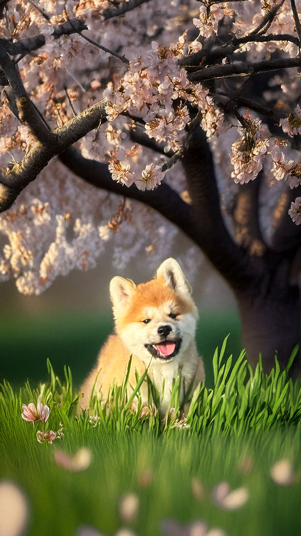chiot Akita Inu en élevage dans un environnement naturel sain et équilibré