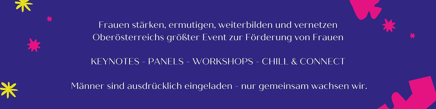 Dieses Bild beschreibt die Vorteile wie das Netzwerk, die spannenden Vorträge, die inspirierenden Workshops und die Kontakte.