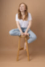 Young woman smiling with jeans & t shirt on