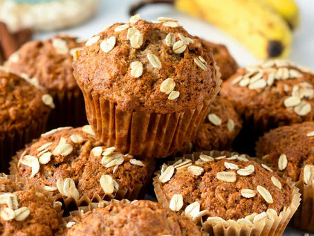 Magnesium-Rich Banana Oat Muffins
