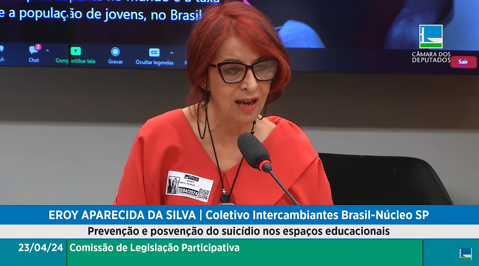 DRA. EROY SILVA DEFENDE AÇÕES ESTRUTURANTES PARA A PREVENÇÃO E POSVENÇÃO DO SUICÍDIO EM AMBIENTES EDUCACIONAIS DURANTE AUDIÊNCIA NA CÂMARA DOS DEPUTADOS