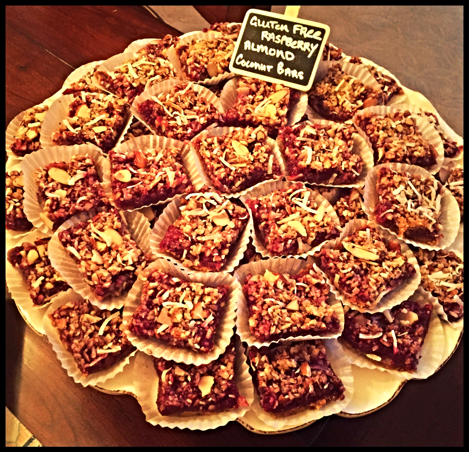 GF Raspberry Almond Coconut Bars