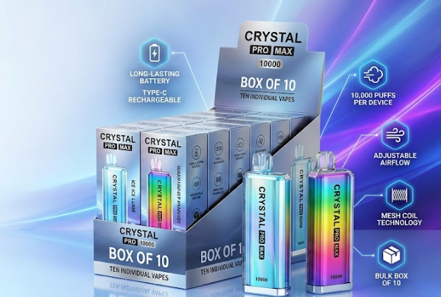 Crystal Pro Max 10000 Puffs Box of 10 Features & Specs