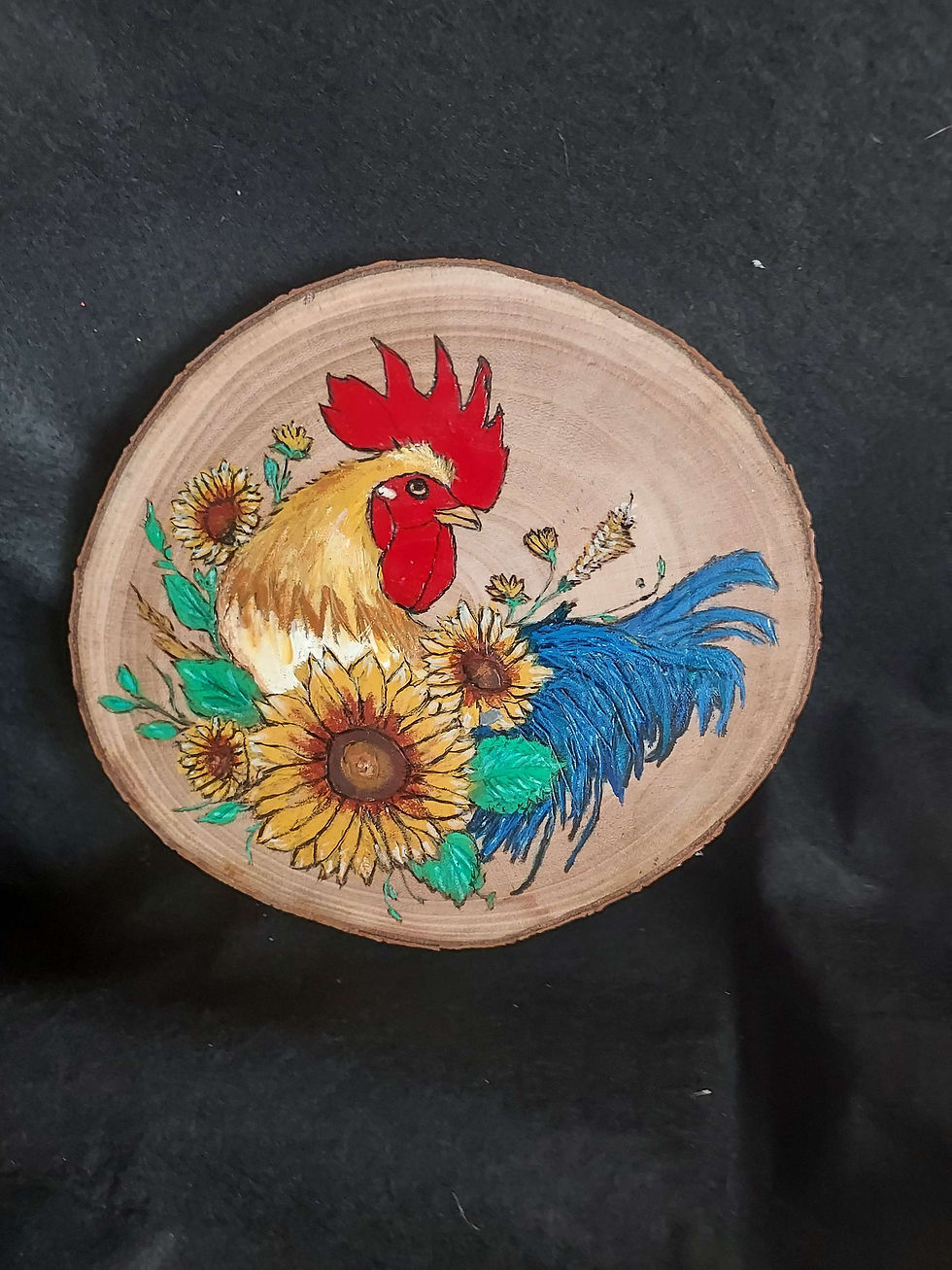 Thumbnail: Woodburnt and handpainted 