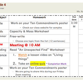 Homework List - Week 5