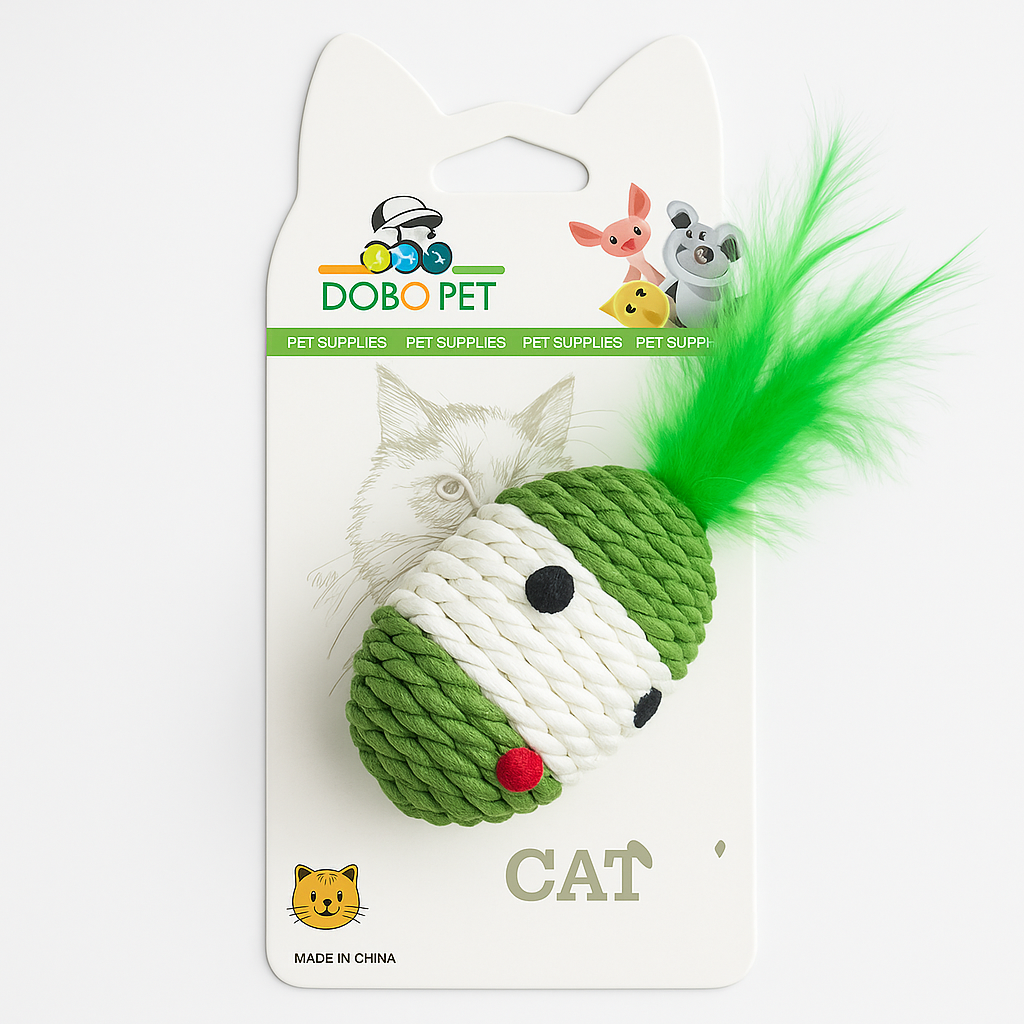 კატის სათამაშო ბუმბულით