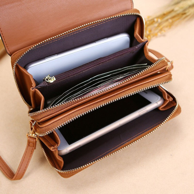 Thumbnail: Women's Wallet Korean Handbag Multi Card Large Capacity Casual Shoulder Bag Mobi