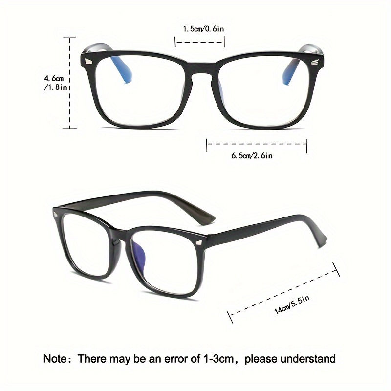 Thumbnail: 3PCS Blue Light Blocking Glasses Set – Lightweight Square Minimalist PC Frames