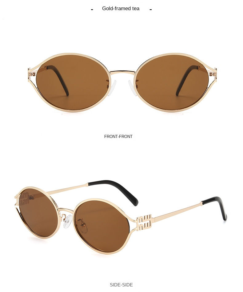 Thumbnail: Classic Retro Cat-Eye Glasses – Minimalist Metal Frame