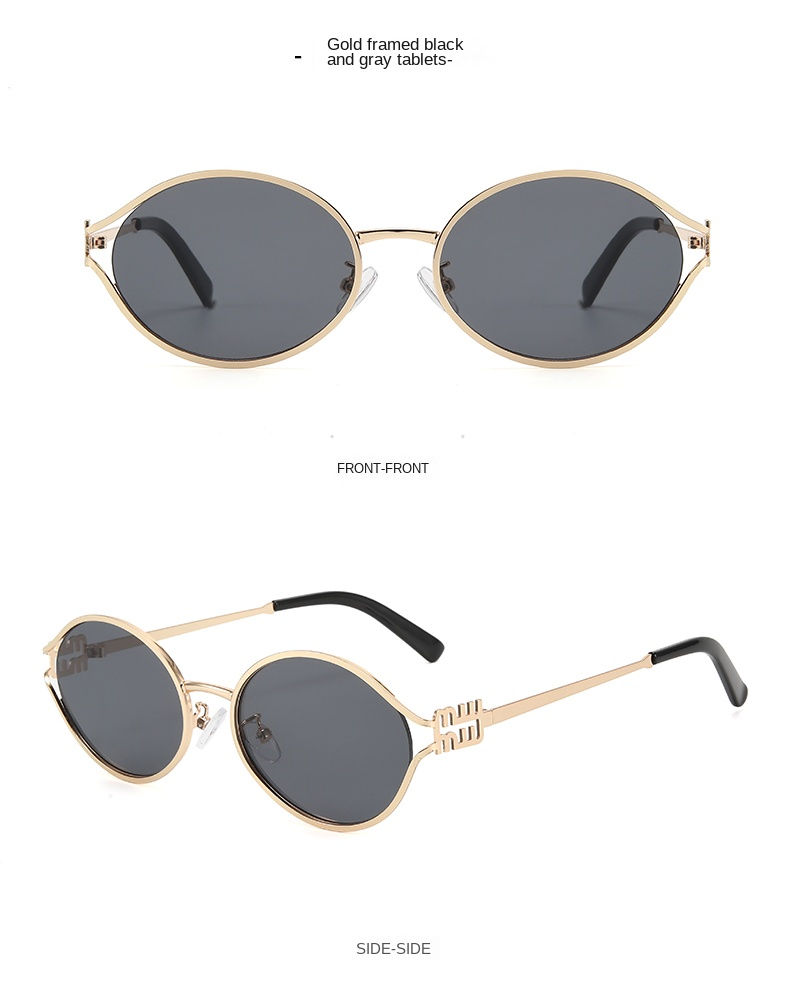 Thumbnail: Classic Retro Cat-Eye Glasses – Minimalist Metal Frame