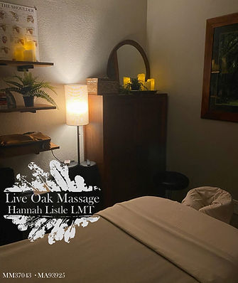 Live Oak Massage | Milton, FL | Hannah Listle LMT | Session Room