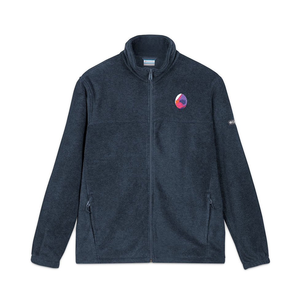 Thumbnail: Embroidered Multicolor Heart Fleece Jacket