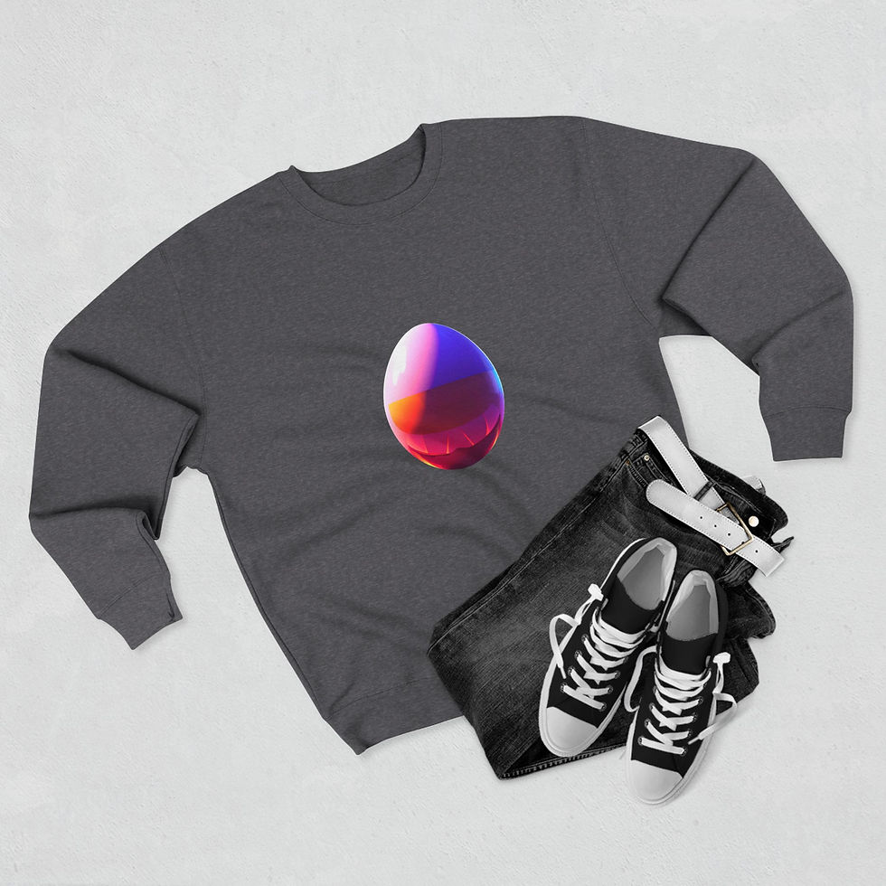 Thumbnail: Gradient Orb Crewneck Sweatshirt — Minimalist Colorful Sphere Design