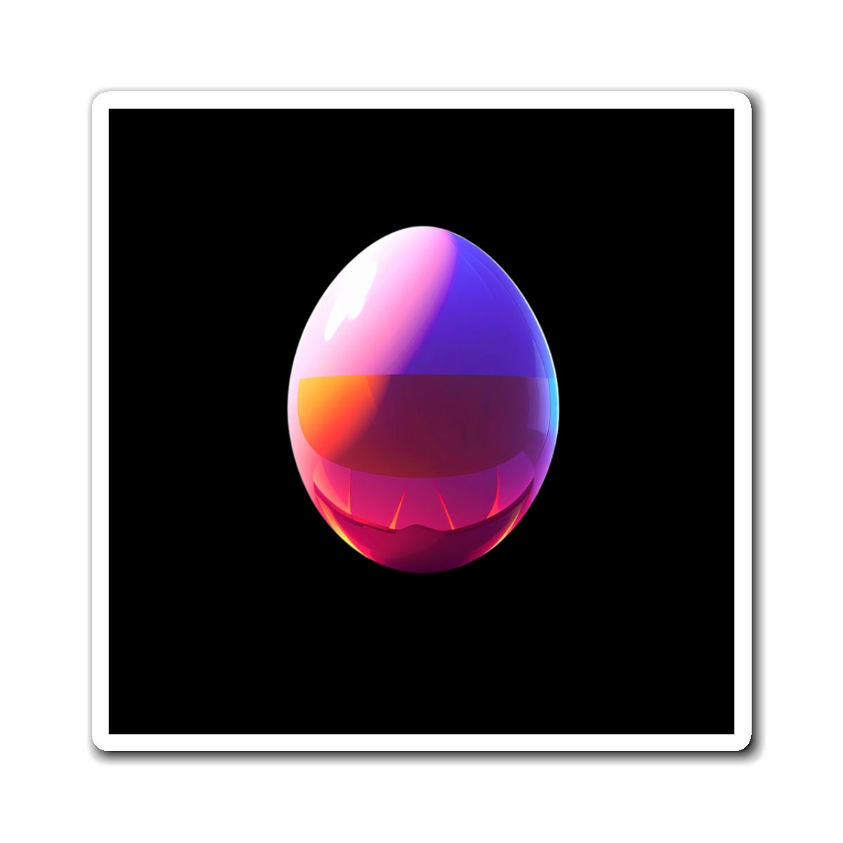 Home & Living : Magnets & Stickers : Easter Neon Egg–Gradient Fridge Decor