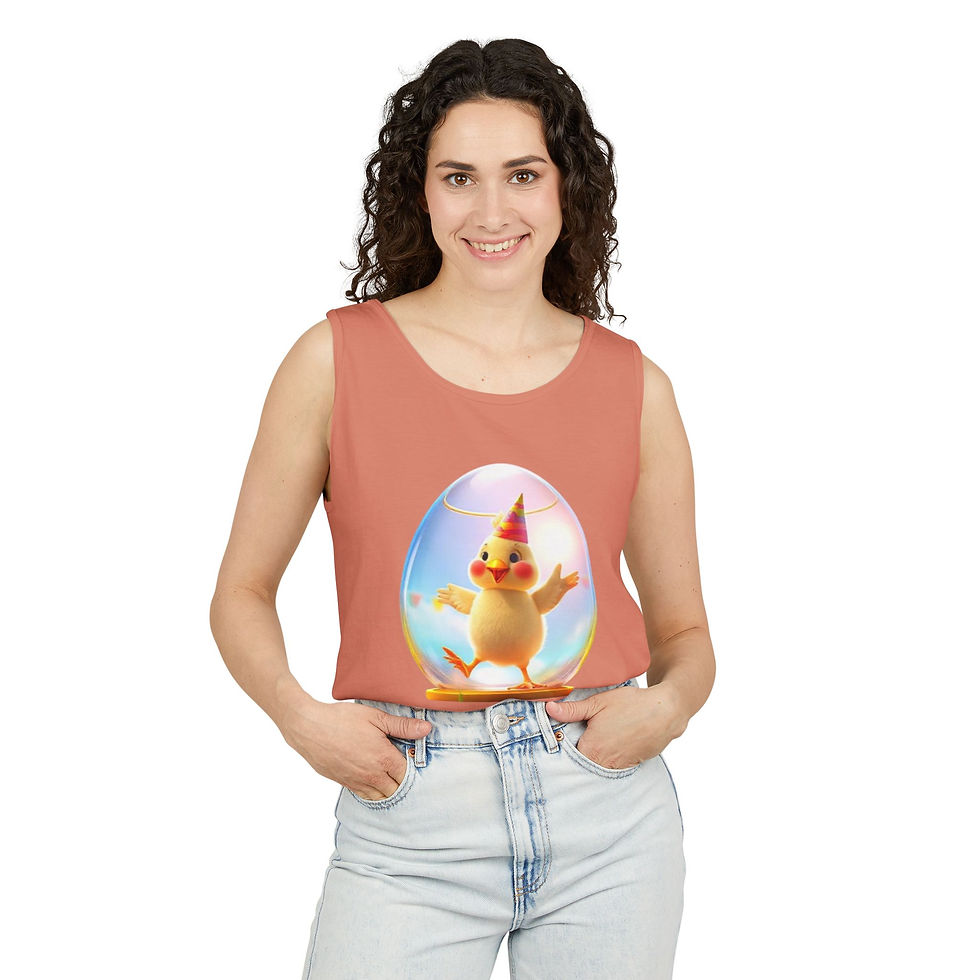 Thumbnail: Birthday Chick Tank Top — Cute Party Chick in Snow Globe Graphic