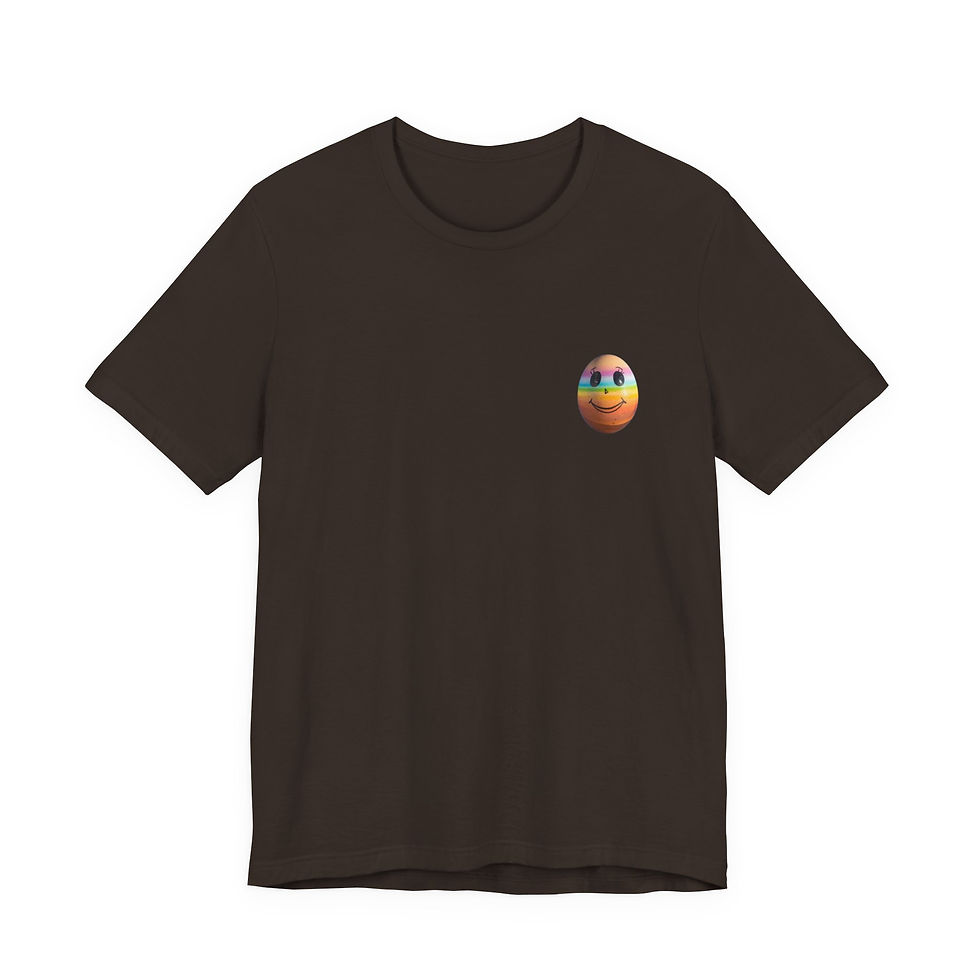 Thumbnail: Smiling Rainbow Egg Tee — Minimal Cute Graphic T-Shirt