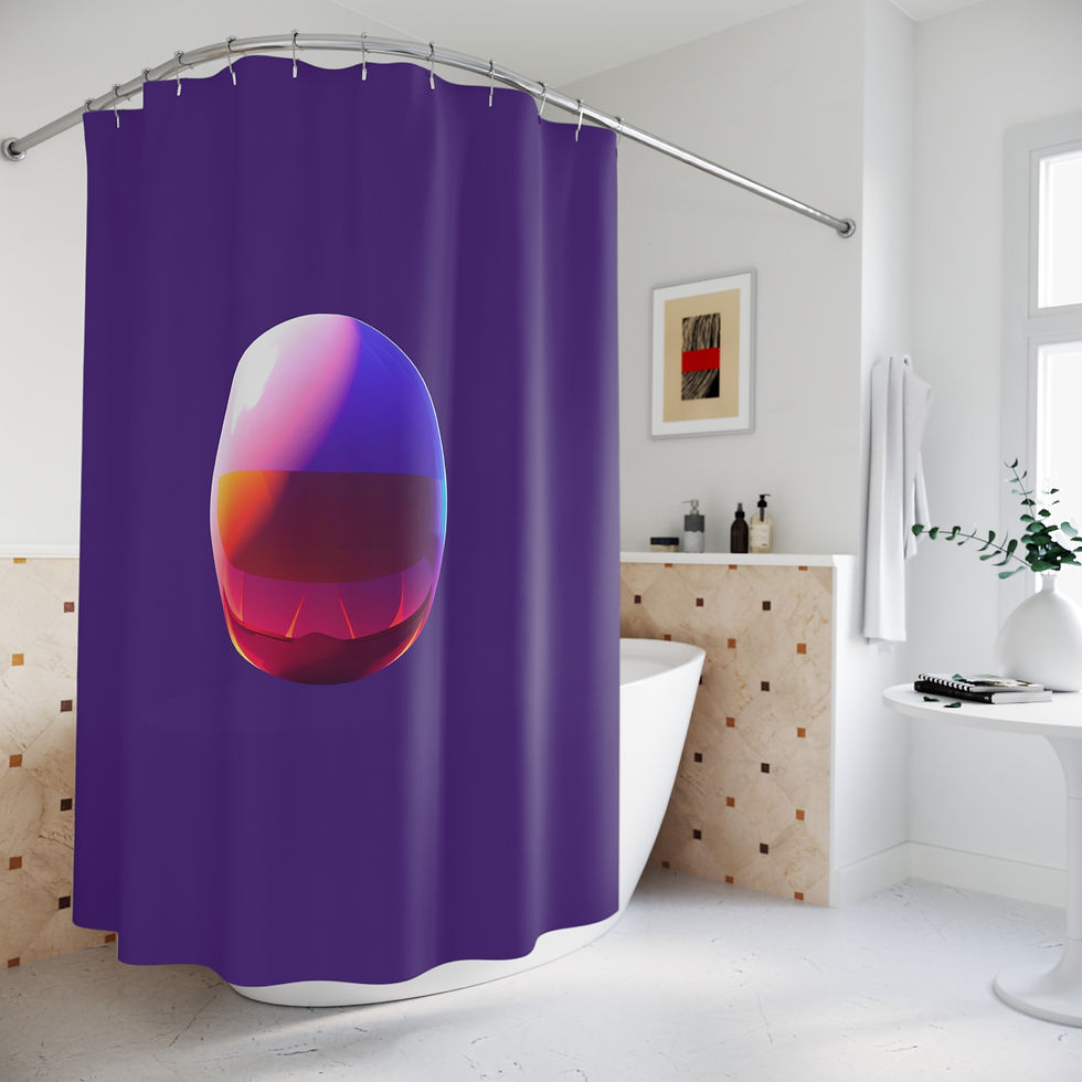 Thumbnail: Home & Living : Bathroom : Modern Abstract Egg Shower Curtain 