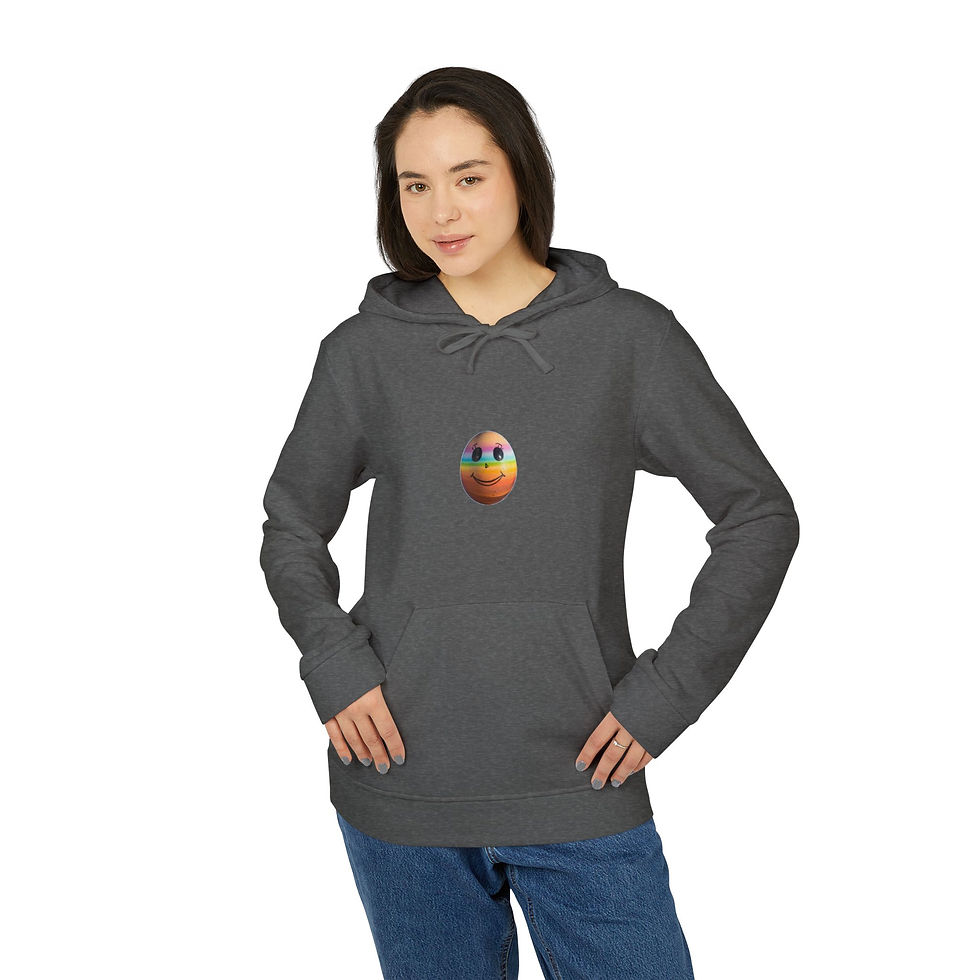 Thumbnail: Hoodie • Minimal Colorful Sunset Oval Logo Pullover