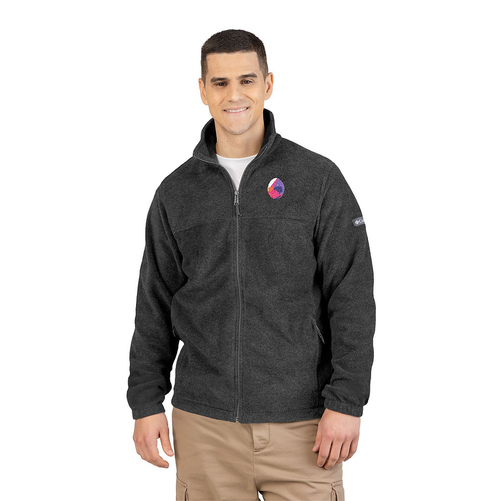 Thumbnail: Embroidered Multicolor Heart Fleece Jacket
