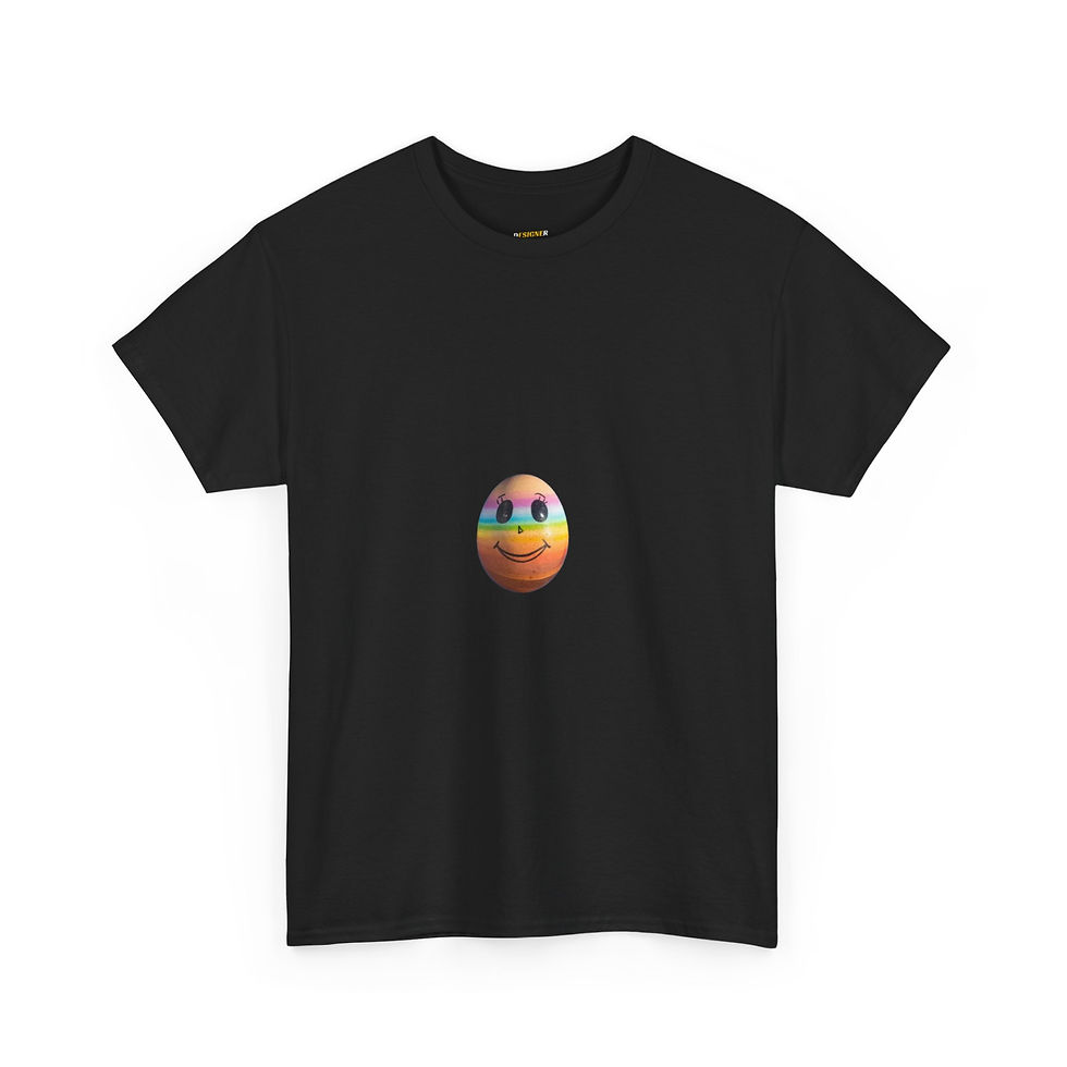 Thumbnail: Smiley Rainbow Egg Tee — Cute Minimal Graphic T-Shirt