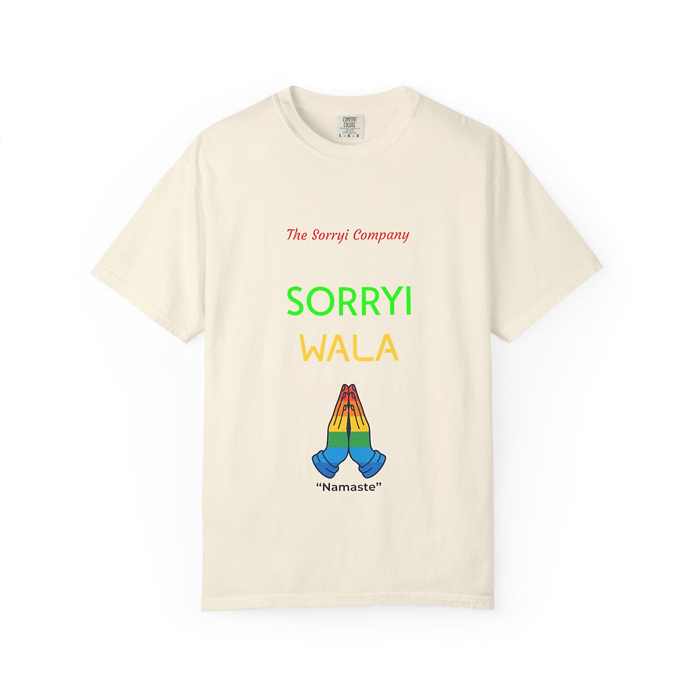 Thumbnail: Sorryi Wala Namaste T‑Shirt — Namaste Hands Graphic Tee