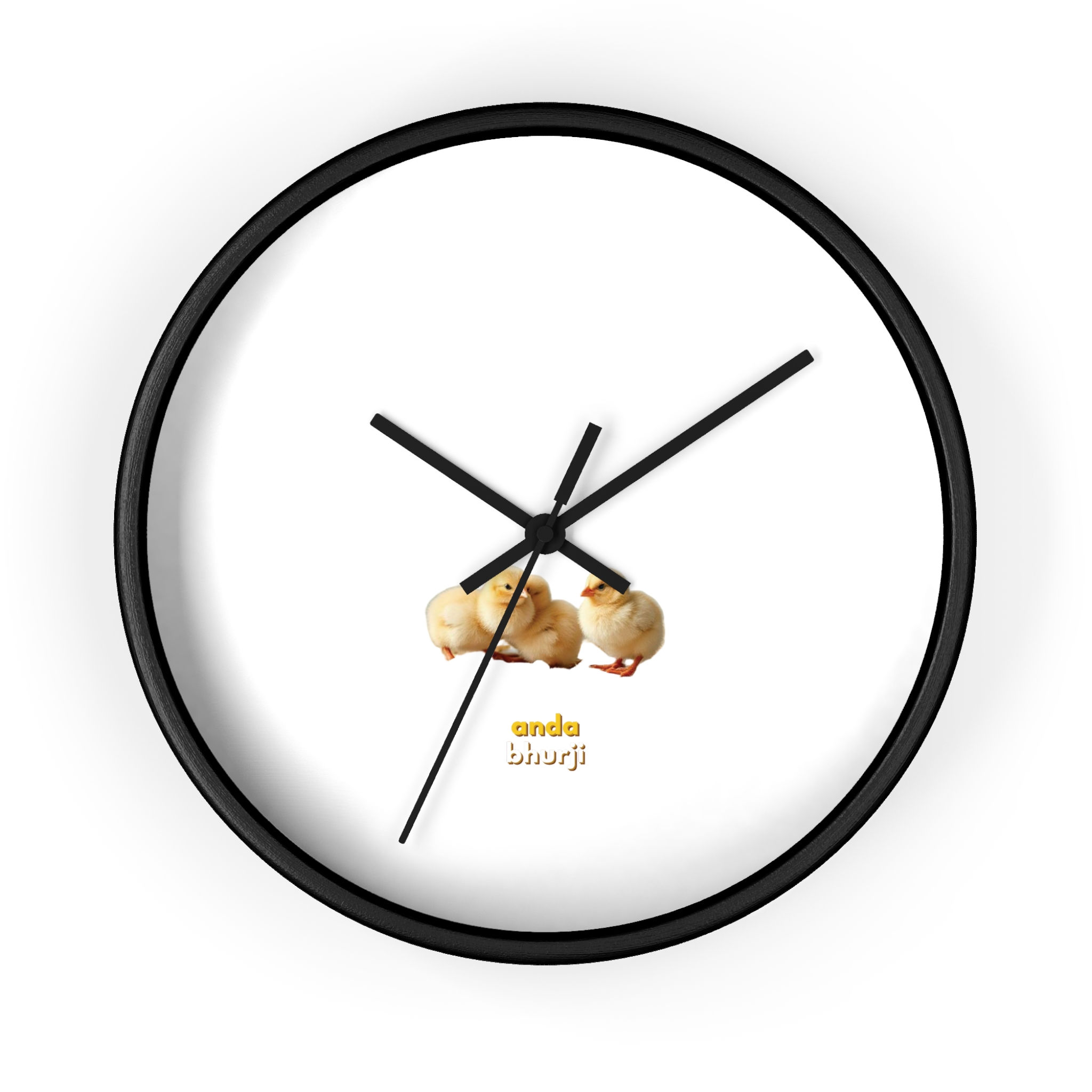 Chick Trio Minimalist Wall Clock—Cute Baby Chick Clock for Nursery & Farm Decor