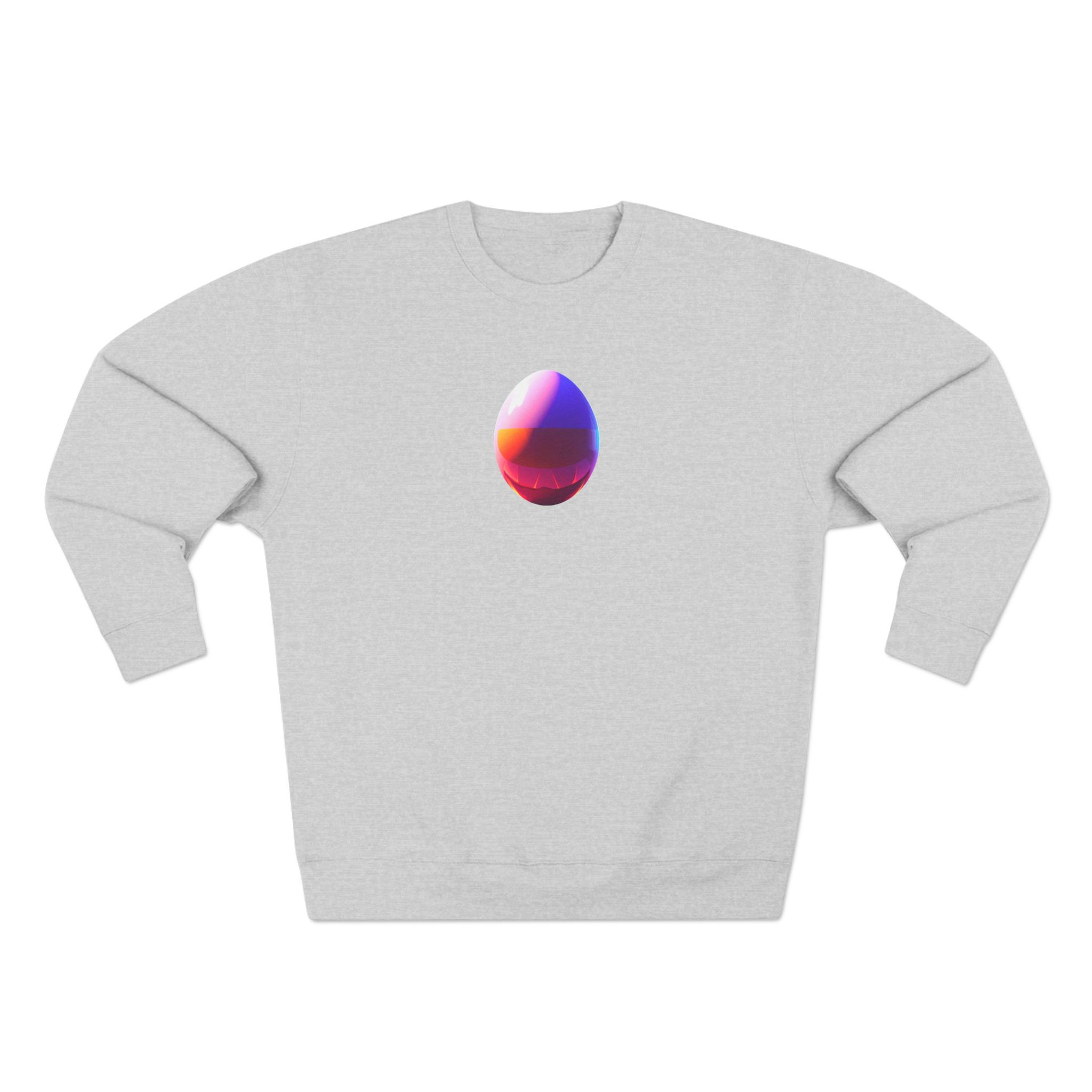 Women's Sweatshirt : Gradient Egg Crewneck Sweatshirt — Minimal Colorful Graphic
