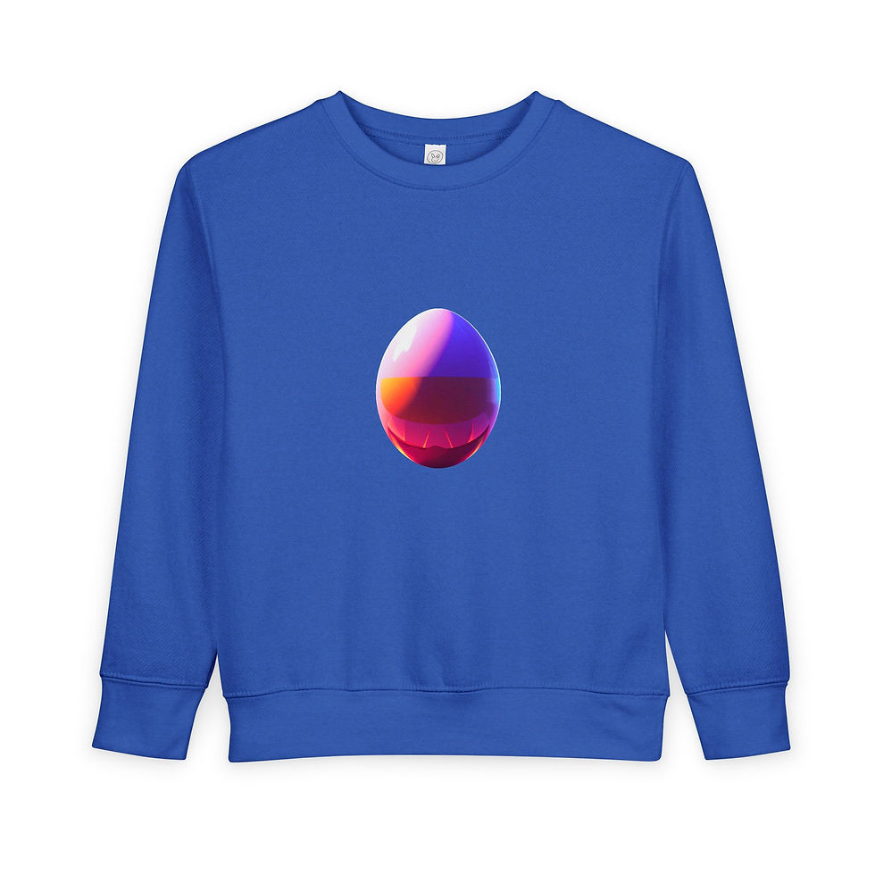 Thumbnail: Kids Sweatshirt Toddler—Colorful Gradient Easter Egg Graphic