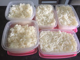 Congelando arroz para a vida ser mais prática