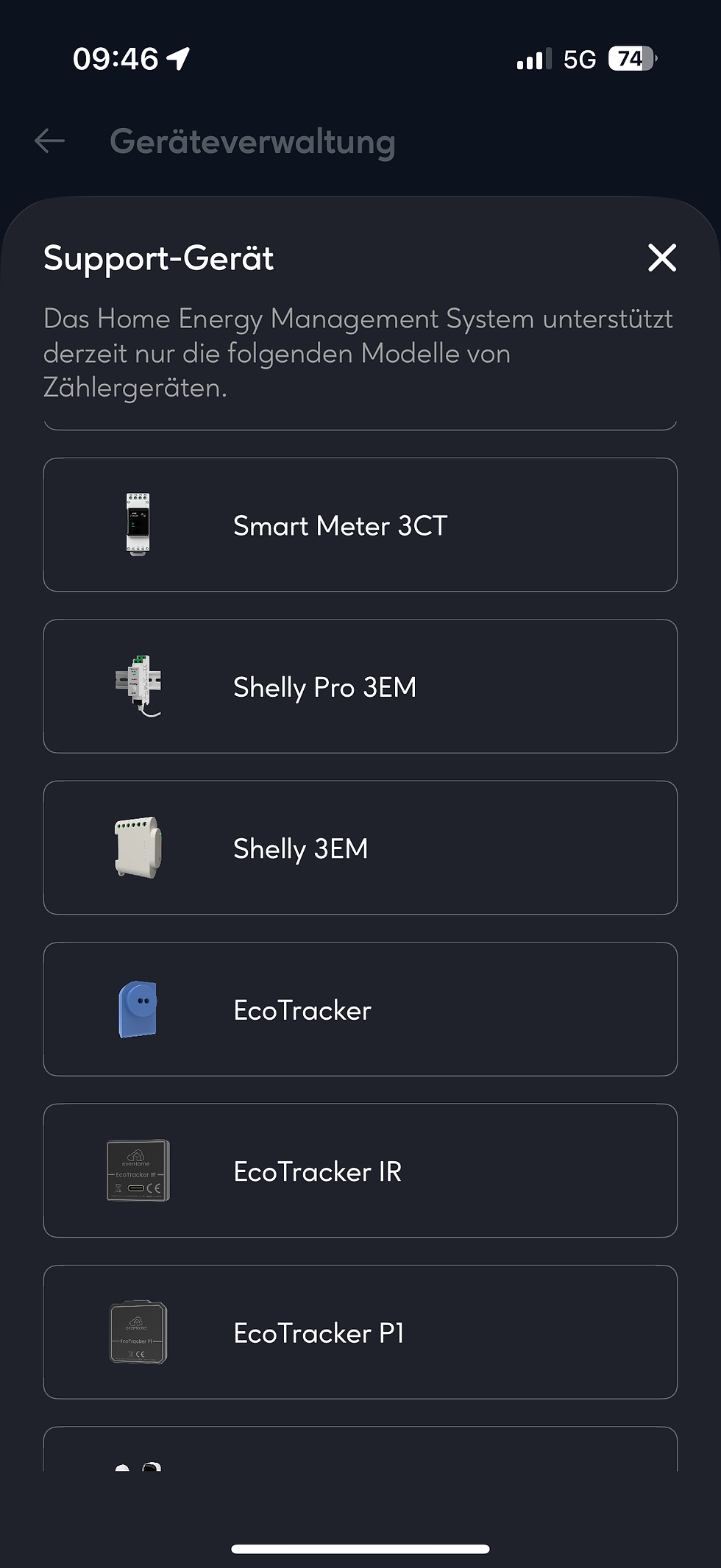 Unterstützte Smartmeter