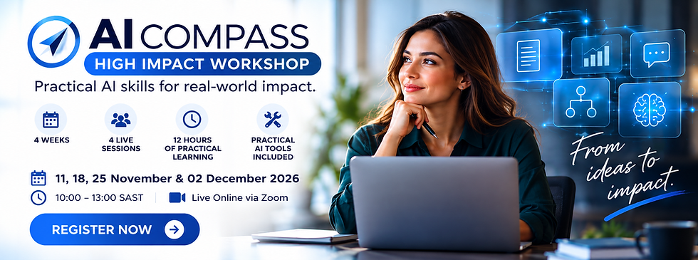 A banner on the AI Compass High Impact Series presented by GBS