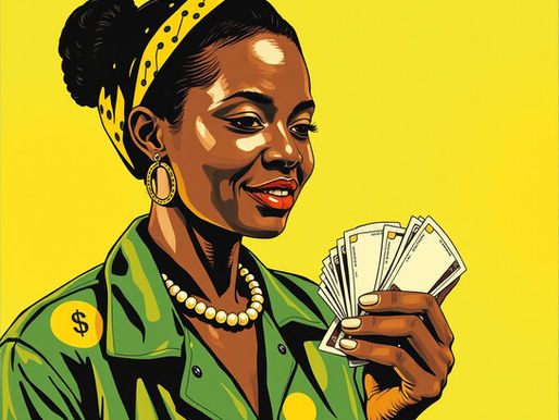 Illustration of a South African worker holding cash, representing wages, income, fair pay, and the National Minimum Wage review process ahead of proposed 2027 adjustments.
