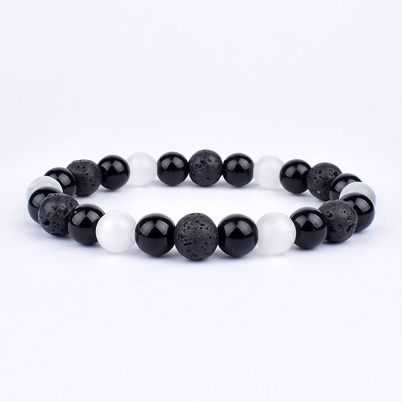 Thumbnail: Natural Black Obsidian Hematite Tiger Eye Beads Bracelets