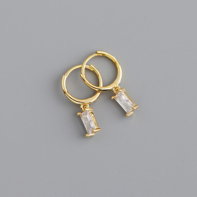 Thumbnail: Steel Little Huggies Hoop Earrings