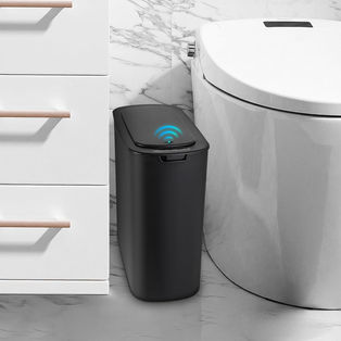 Slim, touchless trash can
with infrared motion
sensor, odor-sealing lid, and
bag-fixing ring—perfect for
tight spaces and hands-
free, hygienic everyday use.
