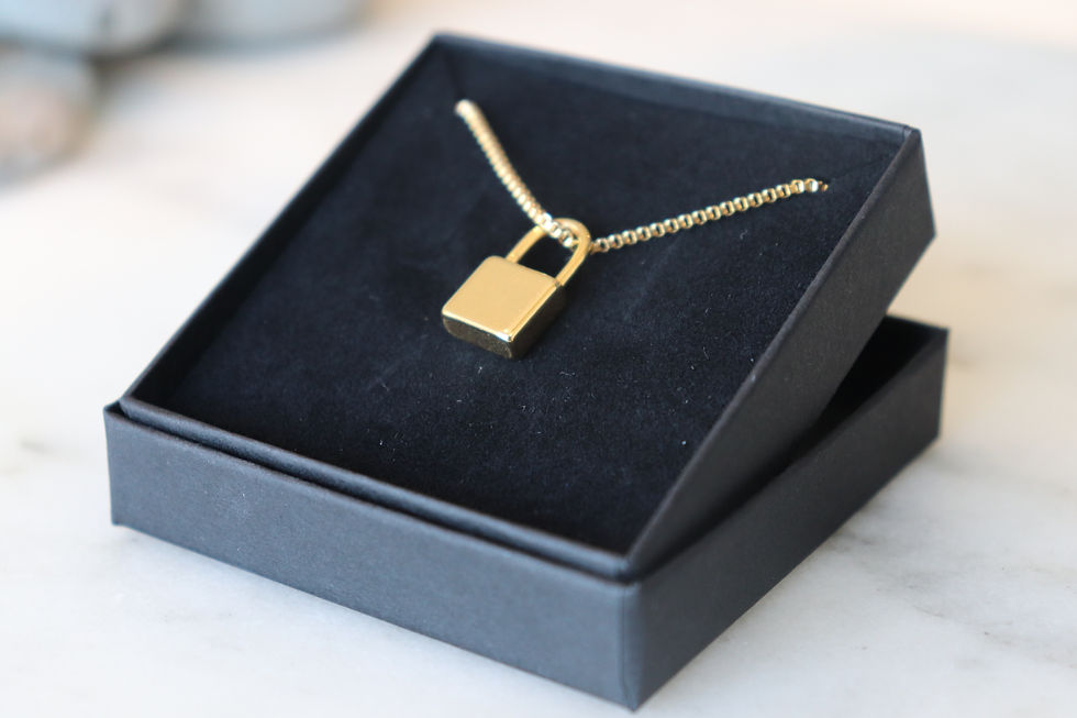 Thumbnail: Gold Lock Necklace