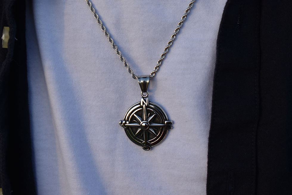 Thumbnail: Circle Compass Necklace