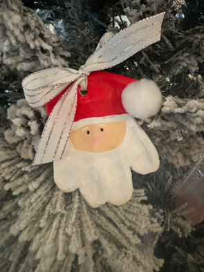 DIY Santa Hand Ornaments