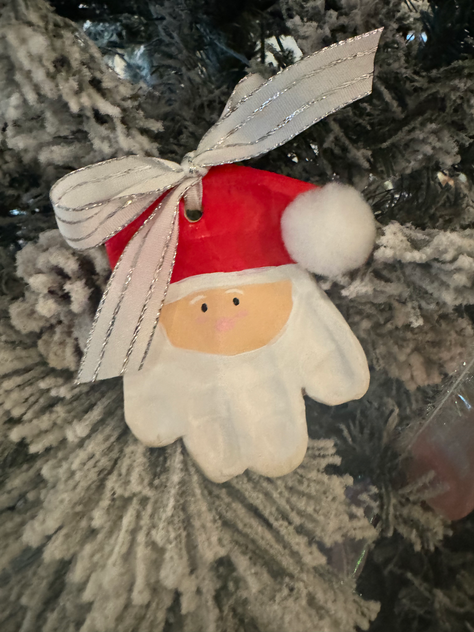 DIY Santa Hand Ornaments
